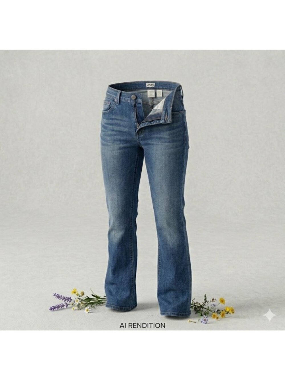 Levis Women's 550 Jeans Size 14S Blue Denim Classic Relaxed Bootcut Mid Rise